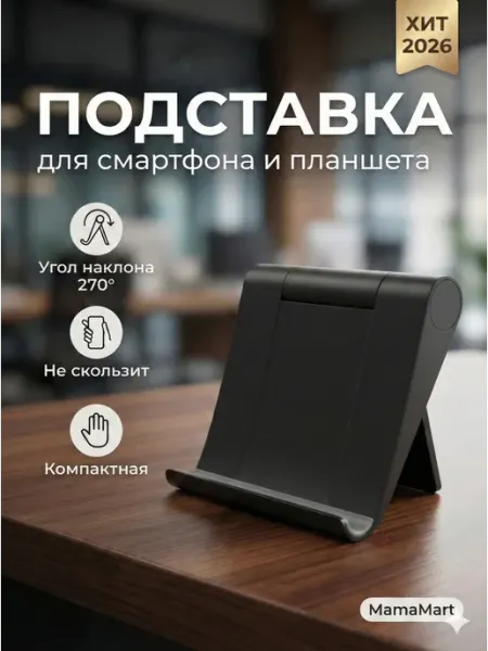 Подставка для телефона и планшета настольная складная