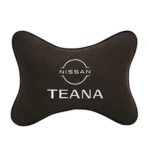 Подушка на подголовник автомобильная коричневая алькантара NISSAN TEANA
