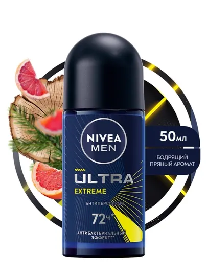 Дезодорант Ролик Nivea, Мужской, Ультра, 50 мл