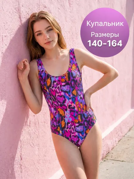 NO-NA Купальник слитный подростковый для девочки