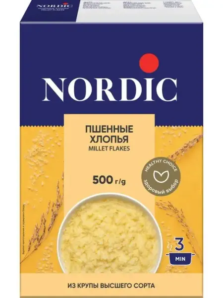 NORDIC Хлопья пшенные Nordiс 500 гр