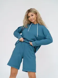 Костюм спортивный NSD-STYLE Летний с шортами с капюшоном