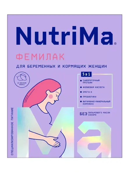 NutriMa Фемилак Для Питания БеременныхКормящЖенщ вкусМанго350гр-1шт
