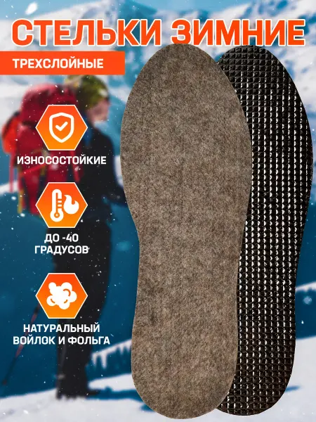 OLVIST Зимние стельки с фольгой для обуви и кроссовок