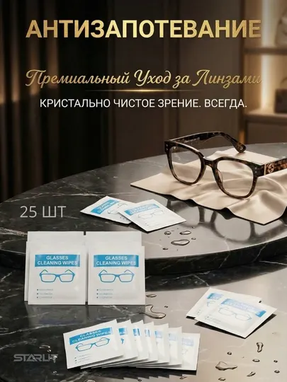 Влажные салфетки Opticlean для очков и экранов гаджетов – для телефона,планшета и монитора