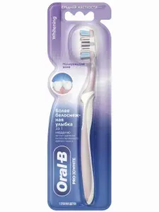 Зубная щетка Oral-B PRO-3D White Отбеливающая, средней жесткости, 1 шт.