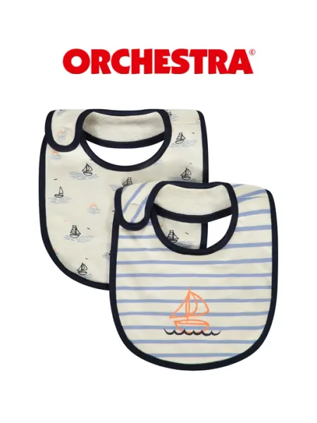 Детские слюнявчики Orchestra для малышей, хлопковые, набор 2 шт