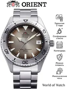 Мужские водонепроницаемые механические наручные часы Orient RA-AC0Q16N с завинчивающейся заводной головкой
