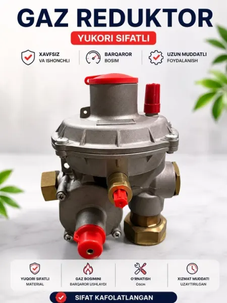 Регулятор давления газа Osten, бытовой редуктор снижения давления газа