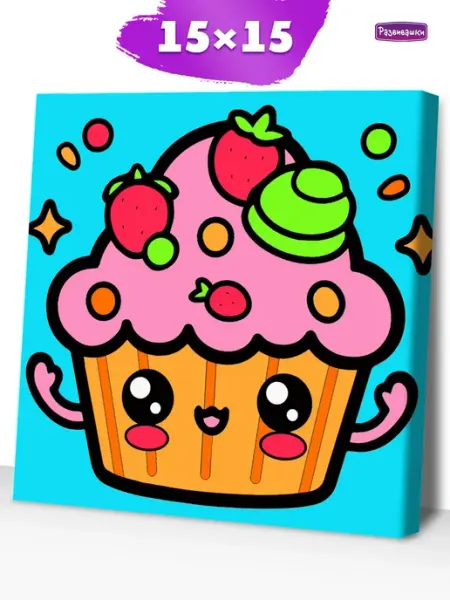 Развивашки.Paint Картина по номерам для детей Десерт