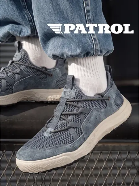 PATROL Кроссовки мужские летние натуральная замша