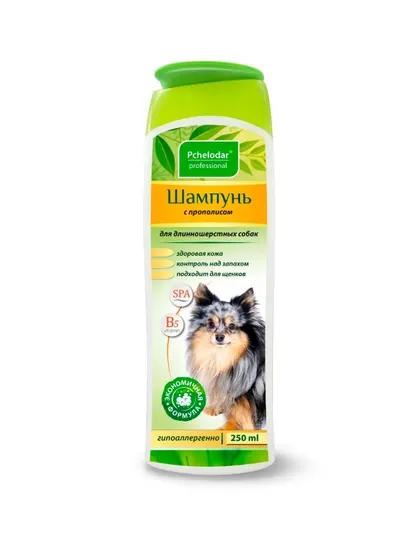 Шампунь Pchelodar для длинношерстных собак с прополисом