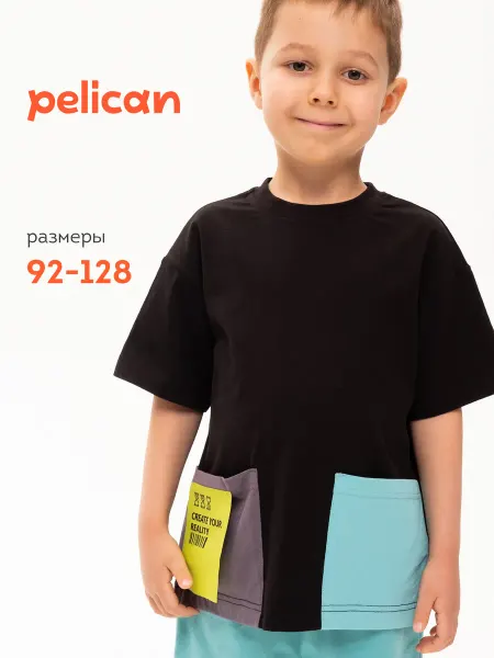 Pelican Футболка с карманами оверсайз