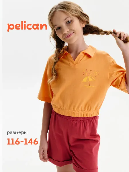 Pelican Укороченный джемпер кроп топ летний