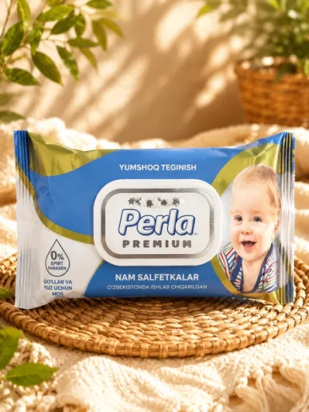 Влажные салфетки Perla, 100 штук, с различными ароматами