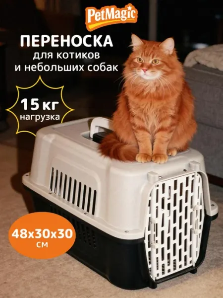 PetMagic Переноска для кошек и собак мелких пород пластиковая