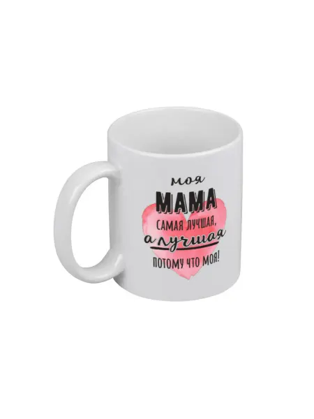 PICHSHOP Кружка белая для чая и кофе с принтом Моя мама сам