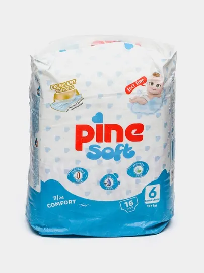 Детские подгузники Pine Smart №6, 16 шт
