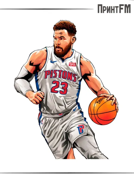 ПринтFM Термонаклейка спорт баскетбол стефен карри pistons