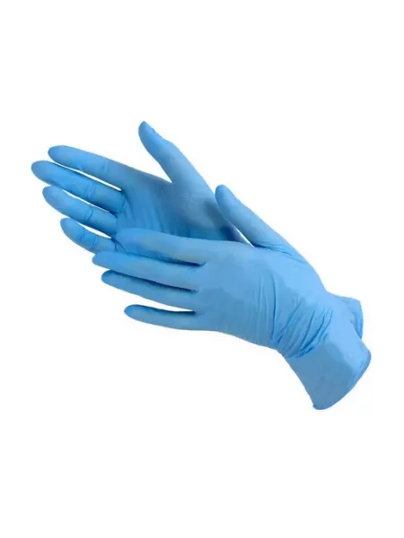 Walli Plastik Перчатки нитриловые голубые размер S,100 шт