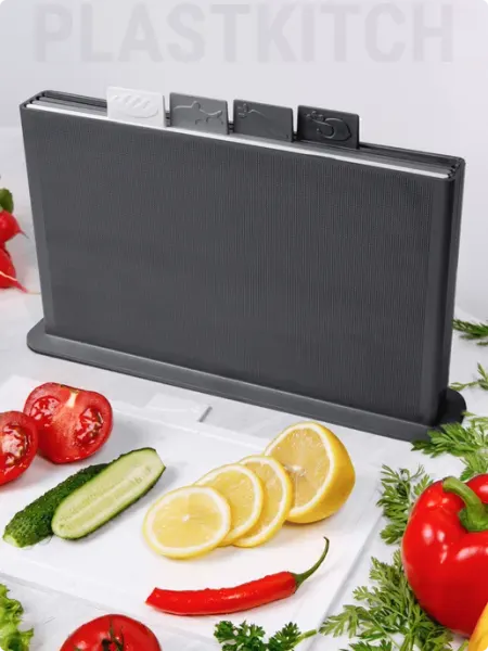 PLASTKITCH Набор разделочных досок на подставке