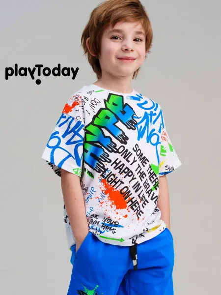 PlayToday Футболка детская оверсайз в садик