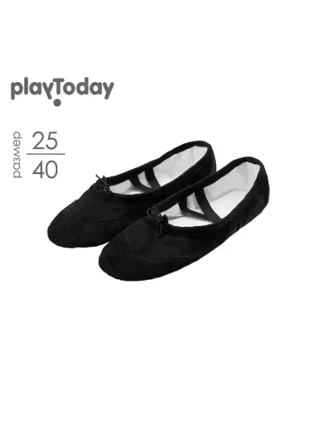 PlayToday Чешки хлопковые балетки для танцев на кожаной подошве
