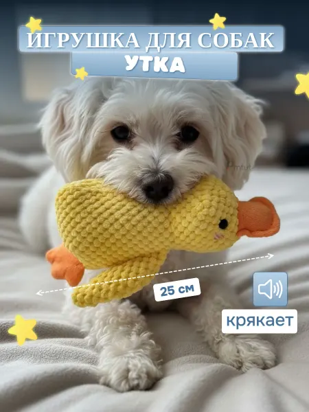 PMTUT Мягкая игрушка для собак Уточка