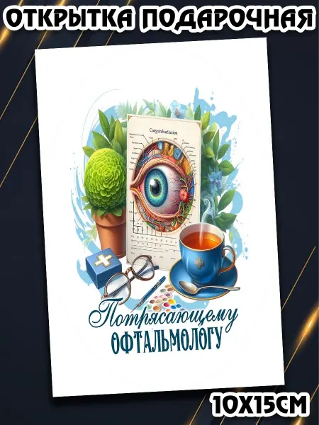 Podarkez Открытка офтальмологу компактная
