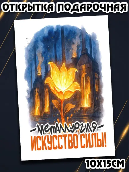 Podarkez Милая открытка для металлурга дизайнерская