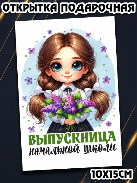 Podarkez Миниоткрытка окончание начальной школы подарочная