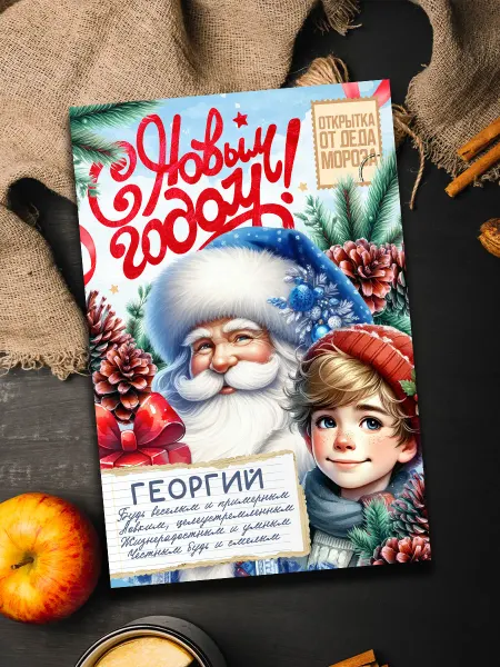 Podarkoz Открытка от Деда Мороза Георгий