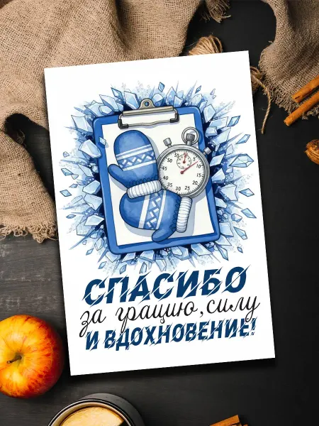 Podarkoz Открытка тренеру фигурное катание