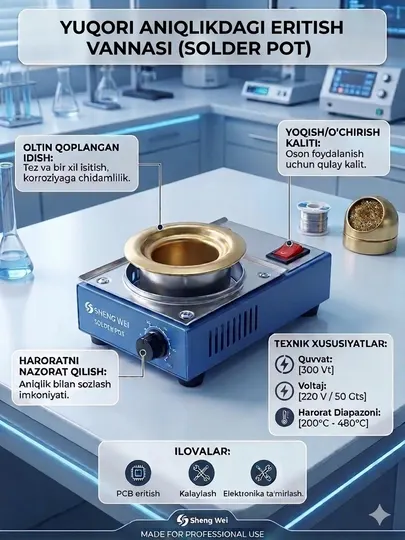 Паяльная ванна (Solder Pot) для расплавления припоя