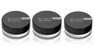 RELOUIS Пудра для лица фиксирующая (НАБОР 3 ШТ) ПРОЗРАЧНАЯ МАТИРУЮЩАЯ PRO HD Powder