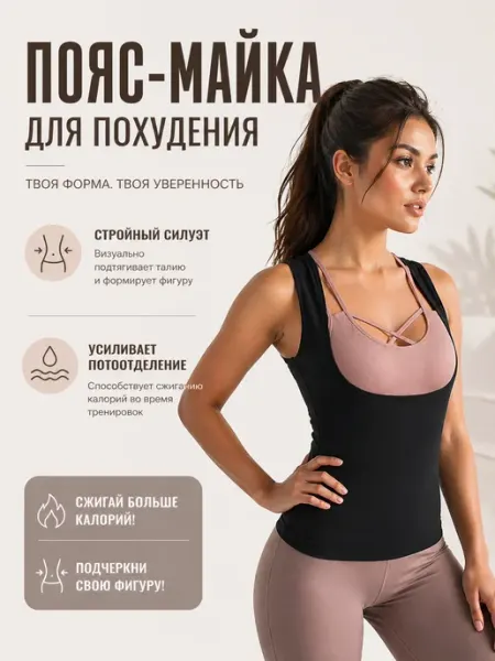 Purity Power Спортивный пояс для похудения корсет утягивающий