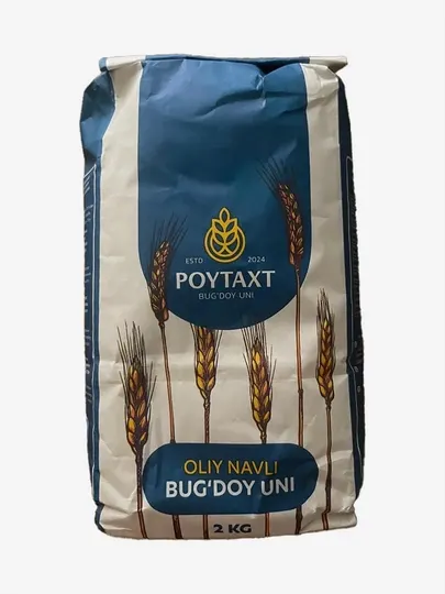Мука пшеничная высшего сорта POYTAXT, бумажная упаковка, 2 кг