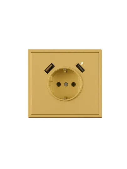 Venus розетка USB и Type-C, золотой цвет, настенный модуль зарядки PRIME
