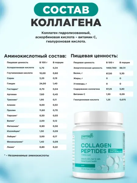 Пептидный коллаген + Витамин С + Гиалуроновая кислота, Primekraft, порошок, 200 гр
