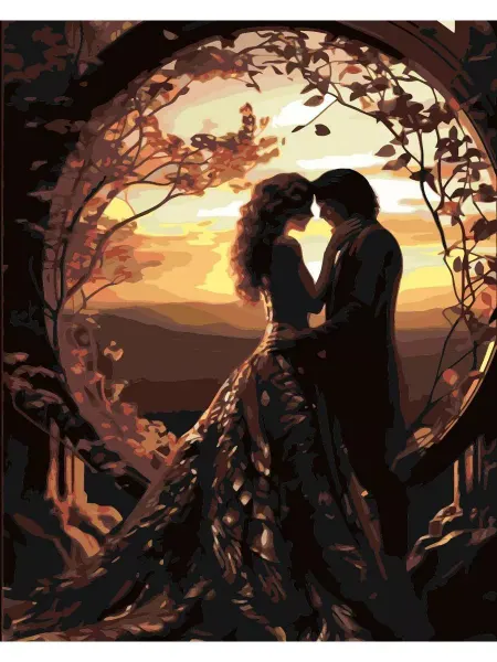 PrintPictures Картина по номерам Романтика на холсте