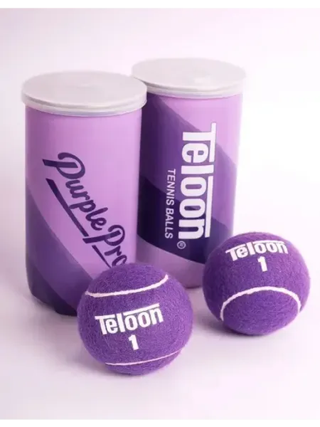 TELOON Фиолетовые мячи (2шт) для большого тенниса, Purple PRO
