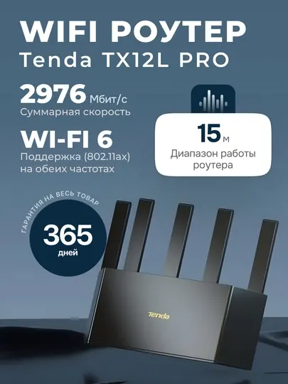 Роутер Wi-Fi, Tenda TX12L PRO