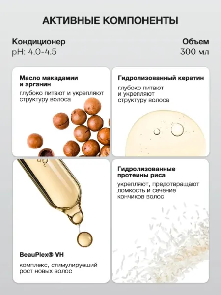 Шампунь и кондиционер для гладкости волос Tashe Professional, увлажнение и блеск