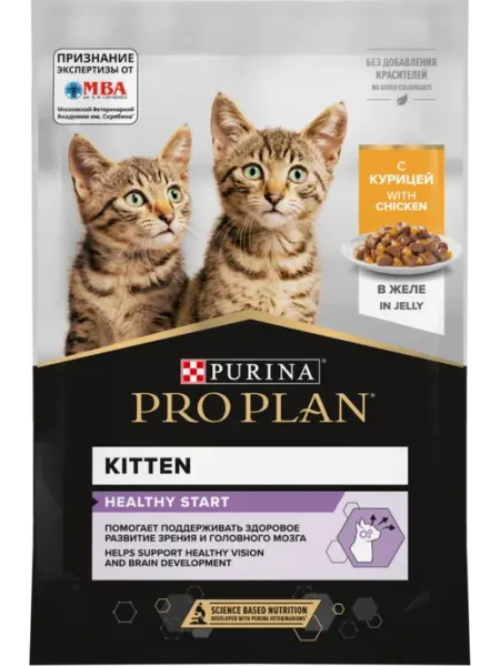 ProPLAN. Влажный корм для котят с курицей в желе