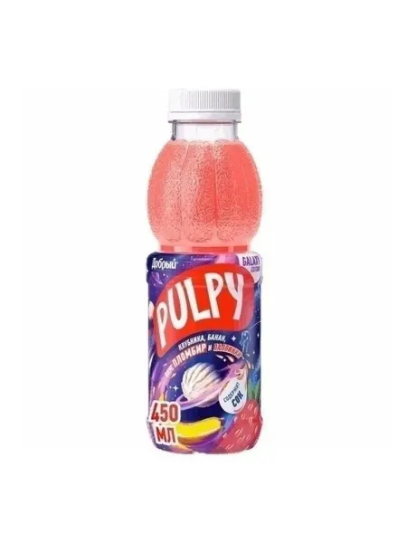 Напиток сокосодержащий Добрый Pulpy Клубника-Банан со вкусом