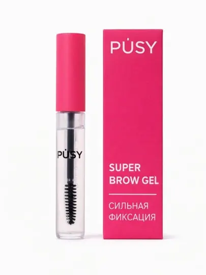 Гель для бровей PUSY, прозрачный, сильная фиксация