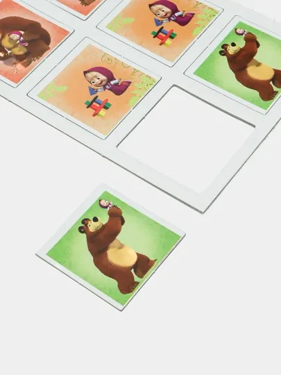 Настольная игра Step puzzle Мэмори Маша и Медведь Анимаккорд