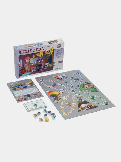 Викторина по химии для детей Step Puzzle "Вещества от А до Я, маленький гений", 1 шт