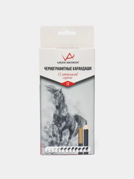 Чернографитные художественные карандаши VISTA-ARTISTA VAGPG-12 q0000017841