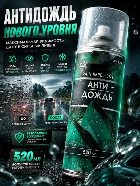 ПАЗИ Антидождь для авто автомобиля стекол лобового зеркал спрей